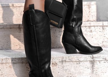 ΜΠΟΤΕΣ COWBOY ΔΕΡΜΑΤΙΝΗ - BANDERA - sense-shop - 