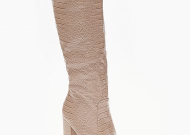 Μπότες croco με χοντρό τακούνι - Πούρο - Issue - 