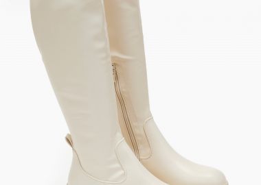 Μπότες δίσολες με ελαστική εφαρμογή - Μπεζ - Issue - 