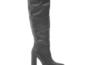 Μπότες γκρι δερματίνη μυτερές ΓΚΡΙ - Tsoukalas - 