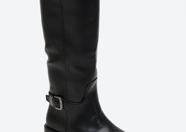 Μπότες ιππασίας με διακοσμητικά ζωνάκια - Μαύρο - Issue - 
