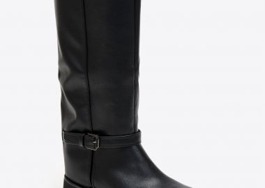 Μπότες ιππασίας με διακοσμητικό ζωνάκι - Μαύρο - Issue - 