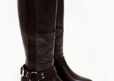 Μπότες ιππασίας με ζώνη και τρουκς - Καφέ - Issue - 