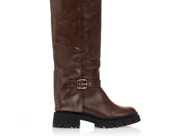 Μπότες καφέ με λουράκι ΚΑΦΕ - Tsoukalas - 