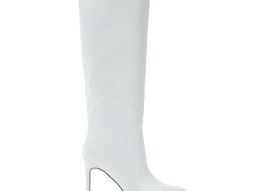 Μπότες λευκές δερματίνη animal print μυτερές ΛΕΥΚΟ - Tsoukalas - 