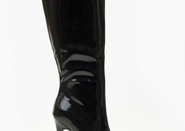 Μπότες λουστρίνι με λεπτό τακούνι - Μαύρο - Issue - 