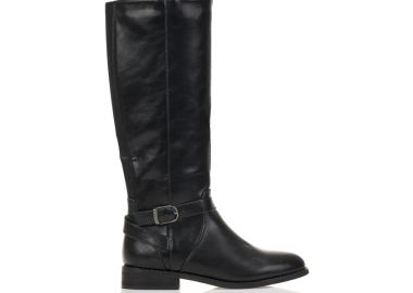 Μπότες μαύρες δερματίνη με ρυθμιζόμενα λουράκια ΜΑΥΡΟ - Tsoukalas - 