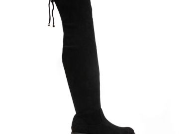 Μπότες μαύρες σουέτ κάλτσα ΜΑΥΡΟ - Tsoukalas - 