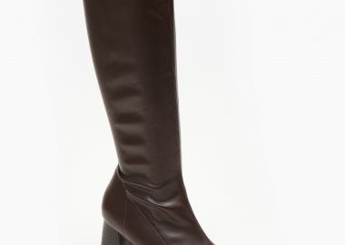 Μπότες με ιδιαίτερο τακούνι - Καφέ - Issue - 