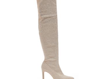 Μπότες μπεζ λούρεξ μυτερές ΜΠΕΖ - Tsoukalas - 