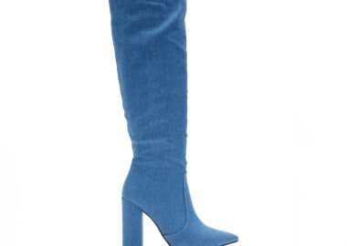 Μπότες μπλε τζιν μυτερές ΤΖΙΝ - Tsoukalas - 