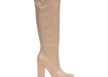 Μπότες nude δερματίνη μυτερές NUDE - Tsoukalas - 