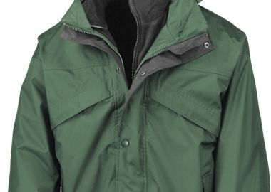 Μπουφάν 3 σε 1 με Fleece R068X Result Black Bottle Green - Result - 