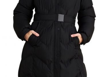 Μπουφάν Attrattivo Μακρύ Αδιάβροχο Με Ζώνη 9921825-BLACK Γυναικείο - Attrattivo - 