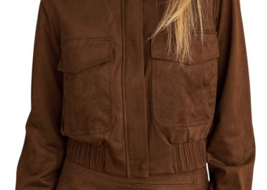 Μπουφάν Attrattivo Μονόχρωμο Με Λάστιχο 9921533-CHOCOLATE Γυναικείο - Attrattivo - 