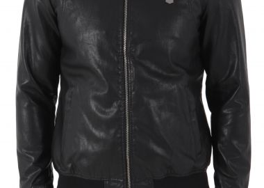 Μπουφάν Basehit Από Συνθετικό Δέρμα 182.BM16.131-PU-BLACK Ανδρικό - Basehit - 