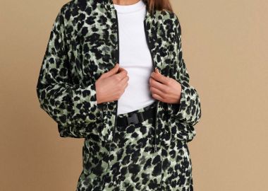 Μπουφάν cropped με abstract print - 5206634936271 -  - 