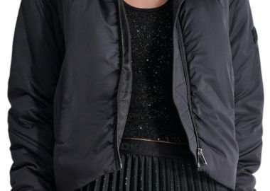 Μπουφάν DKNY Coated Satin Puffer P4HJ6Y19-BLK Γυναικείο - DKNY - 