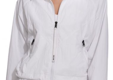 Μπουφάν DKNY Crop Με Φερμουάρ Στις Τσέπες DP4J9384-WHT-WHITE Γυναικείο - DKNY - 