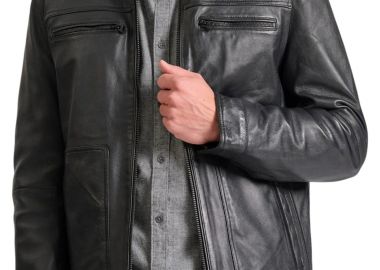 Μπουφάν Funky Buddha Δερμάτινο (Sheepskin) FBM010-067-01-BLACK Ανδρικό - Funky Buddha - 