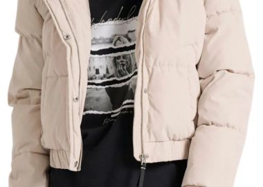 Μπουφάν Funky Buddha Puffer FBL010-106-01-CHALK Γυναικείο - Funky Buddha - 