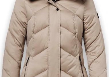 Μπουφάν κοντό με μάο γούνινο γιακά σε χρυσό χρώμα -  - 