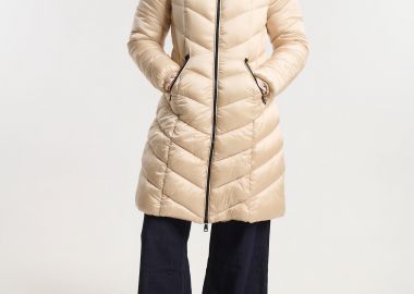 Μπουφάν Μακρύ Puffer Με Κουκούλα & Τσέπες -  - 