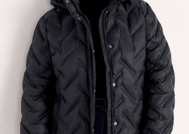 Μπουφάν με αποσπώμενη κουκούλα σε μαύρο χρώμα -  - 