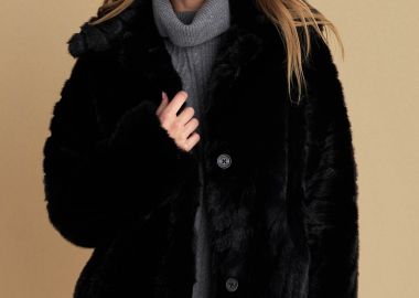 Μπουφάν με γούνινη όψη κουμπιά - 5206179020381 -  - 