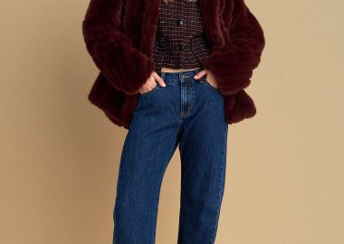 Μπουφάν με γούνινη όψη κουμπιά - 5206179020411 -  - 