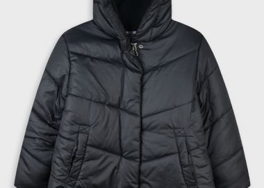 Μπουφάν με κουκούλα - ΜΑΥΡΟ 16-125201-1 - energiers - 