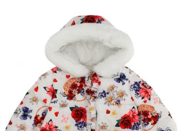 Μπουφάν Monnalisa Κοντό Piumino Stampato Floral 396111 6772-0001 Κορίτσι - Monnalisa - 