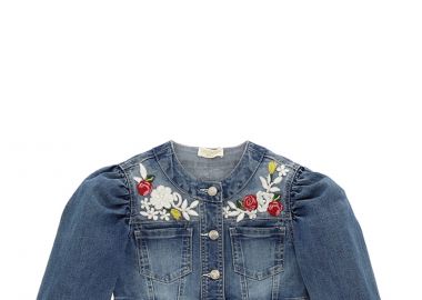 Μπουφάν Monnalisa Τζιν Με Φουσκωτούς Ώμους 795102R2 5010-0061 Κορίτσι - Monnalisa - 