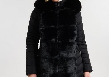 Μπουφάν Puffer Με Αποσπώμενη Faux Fur & Κουκούλα -  - 