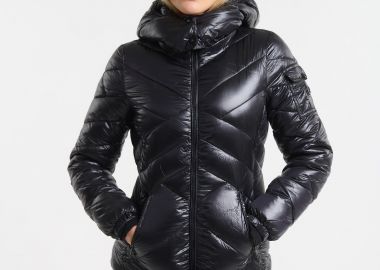 Μπουφάν Puffer Με Κουκούλα & Διαγώνια Ραφή -  - 