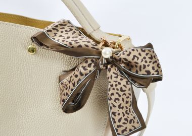 Μπρελόκ φιόγκος σε animal print - MAT FASHION - 