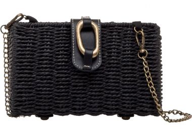 MTNG μαύρη τσάντα clutch SHELL - MTNG - 