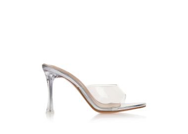 Mules ασημί με ιδιαίτερο τακούνι ΑΣΗΜΙ - Tsoukalas - 
