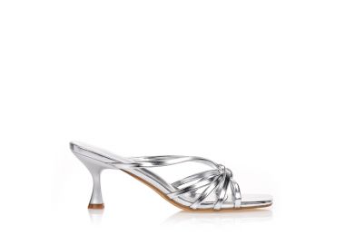 Mules ασημί με λουράκια ΑΣΗΜΙ - Tsoukalas - 