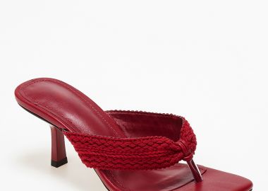 Mules δίχαλο με λεπτό τακούνι - Κόκκινο - Issue - 