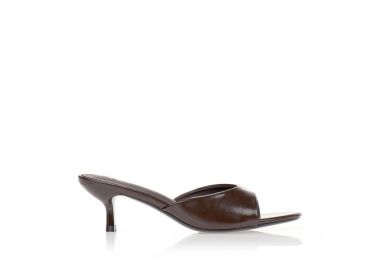 Mules καφέ με ανοιχτή μύτη ΚΑΦΕ - Tsoukalas - 