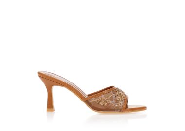 Mules κάμελ με διατρητή φασά και πέρλες ΚΑΜΕΛ - Tsoukalas - 