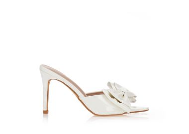 Mules λευκά με διπλό φιόγκο ΛΕΥΚΟ - Tsoukalas - 