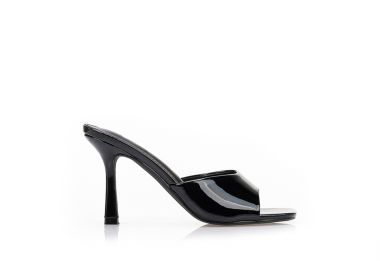 Mules λουστρίνι μαύρα ΜΑΥΡΟ - Tsoukalas - 