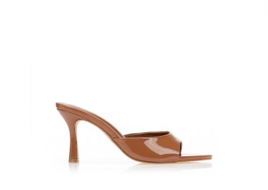 Mules λουστρίνι με μυτερό τελείωμα ΚΑΜΕΛ - Tsoukalas - 