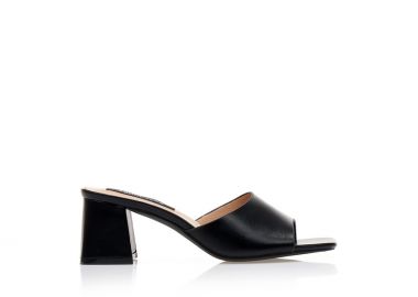 Mules μαύρα δερματίνη ΜΑΥΡΟ - Tsoukalas - 