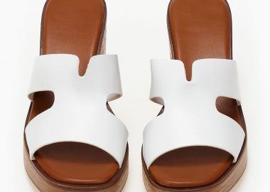 Mules με χοντρό τακούνι - Λευκό - Issue - 