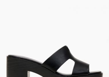 Mules με χοντρό τακούνι - Μαύρο - Issue - 