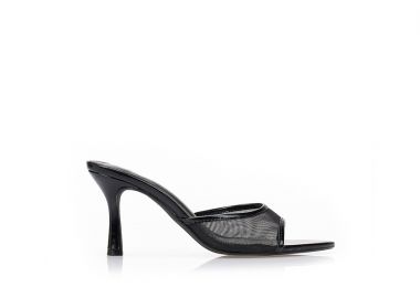 Mules με διάτρητη φάσα ΜΑΥΡΟ - Tsoukalas - 