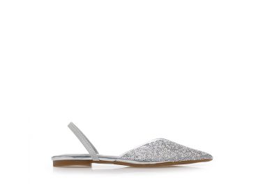 Mules μυτερά με διαφάνεια και στρας ΑΣΗΜΙ - Tsoukalas - 